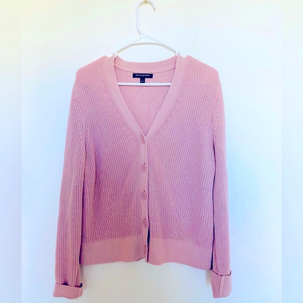 Banana Republic! Cropped Cardigan - Blush Pink